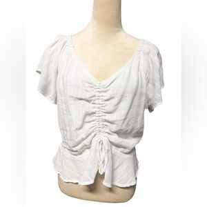 Jopna Chic White Ruffled Blouse
